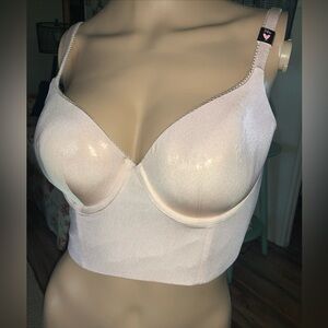 Victoria’s Secret Body by Victoria Longline Coral Pink 34D Bra Bustier NWT